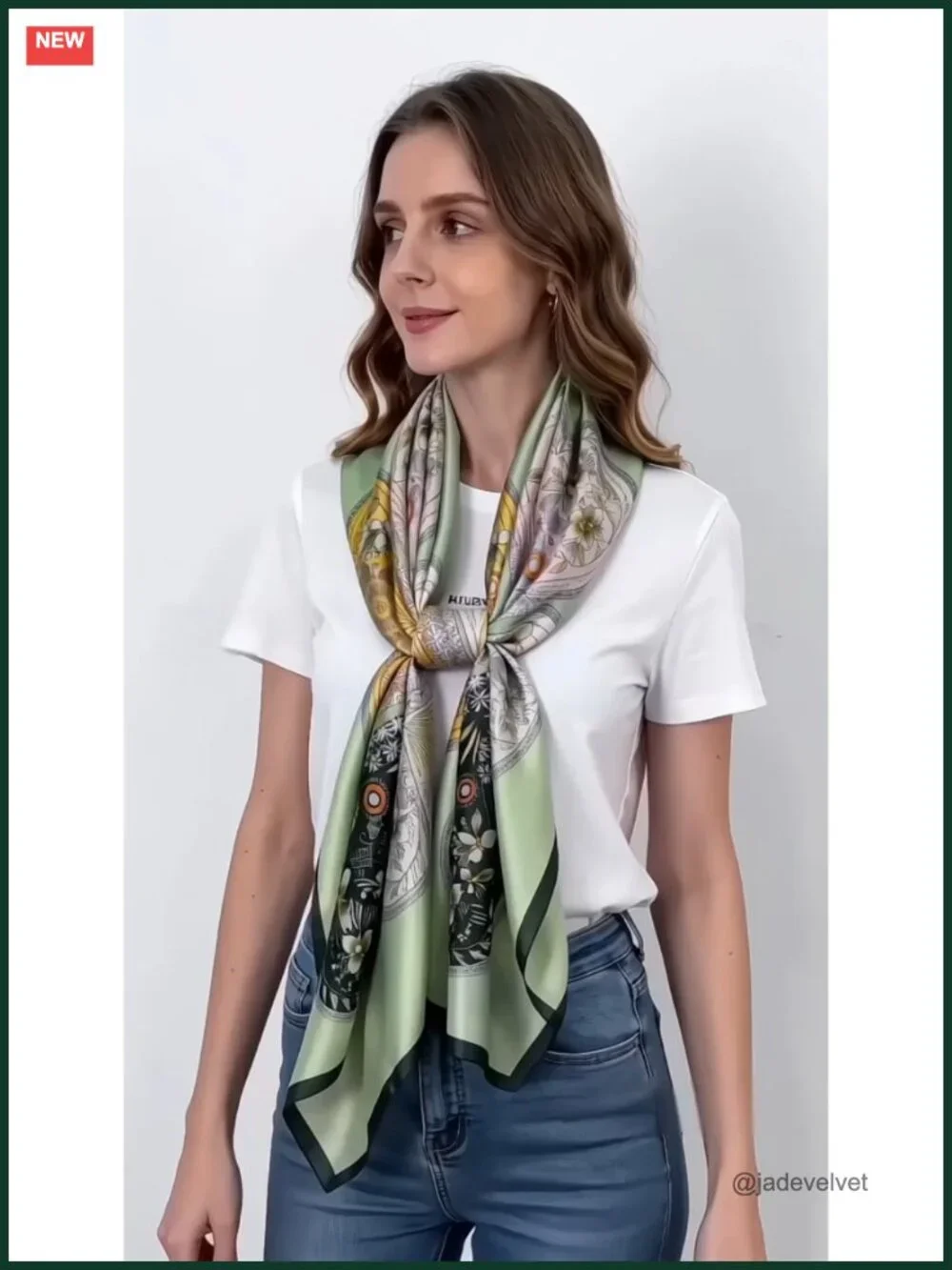 Women's Silk-Like Fashion Scarf Shawl Lightweight Long 100% Polyester Satin